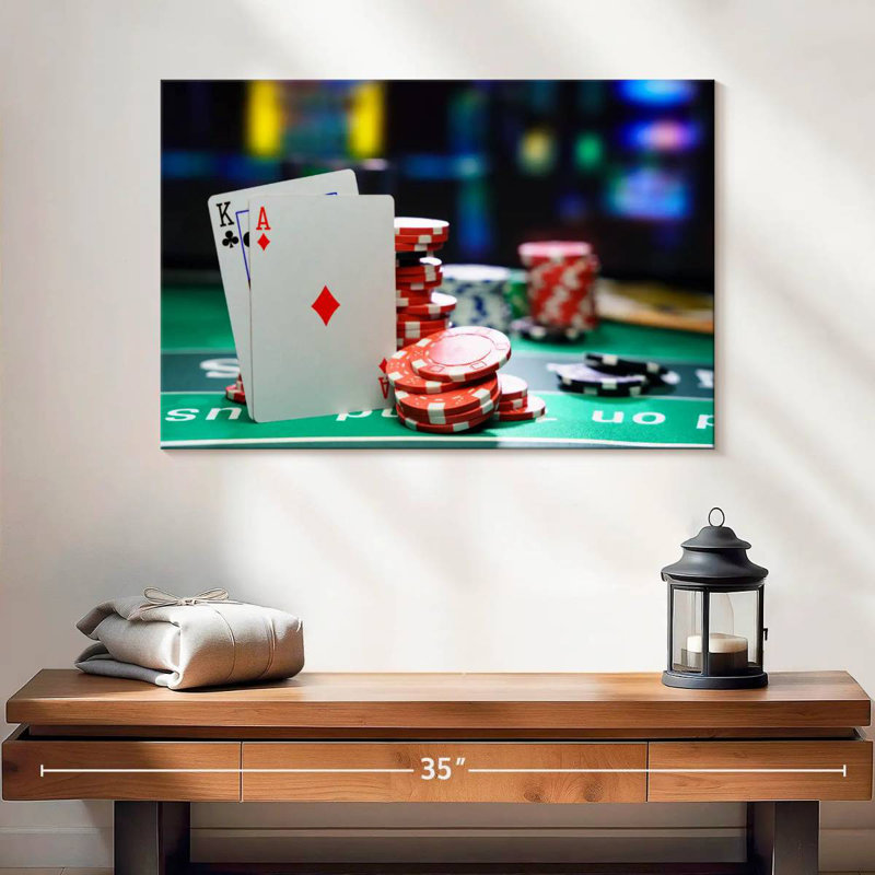 Senne Casino Game Table, 16" H x 24" W