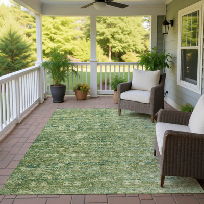 Machine Washable Indoor/Outdoor Hashlamoun ACN2324 Ikat Rug