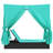  Double Sun Lounger With Roof And Curtains Black Poly Rattan-854547004