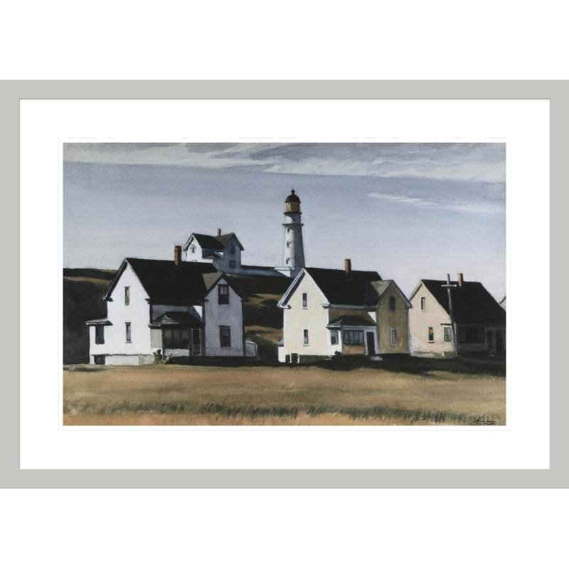 «Lighthouse Hill Cape Elizabeth Maine» par Edward Hopper, impression giclée sur cadre, H 21,18 po x l 29,5 po