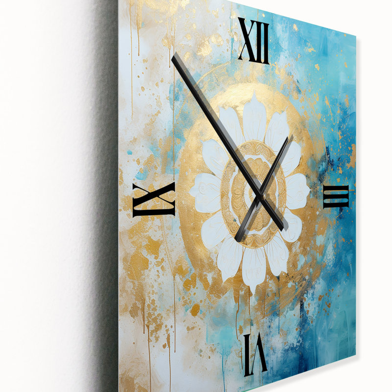 Horloge murale moderne Divine Mandala, Moyen