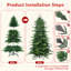 Arbre de Noël en PVC + PE avec 1488 pointes - Arbre à charnières plein et luxuriant avec support en métal, assemblage facile, conception d'aiguille mixte réaliste-208303644-208303647