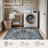 5'X7' Washable Area Rug with Non-Slip Rubber Backing Blue-122568110-118105528