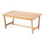 Ensemble de sièges d'extérieur 4 pièces avec bois et tissu imperméable - Comprend, 2 fauteuils club, une table basse, un tissu de conversation pour l'extérieur