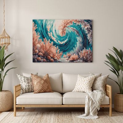 Art mural en métal Coastal Coral Reef