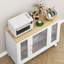 Buffet Storage Cabinet With Fluted Glass Door-166513830
