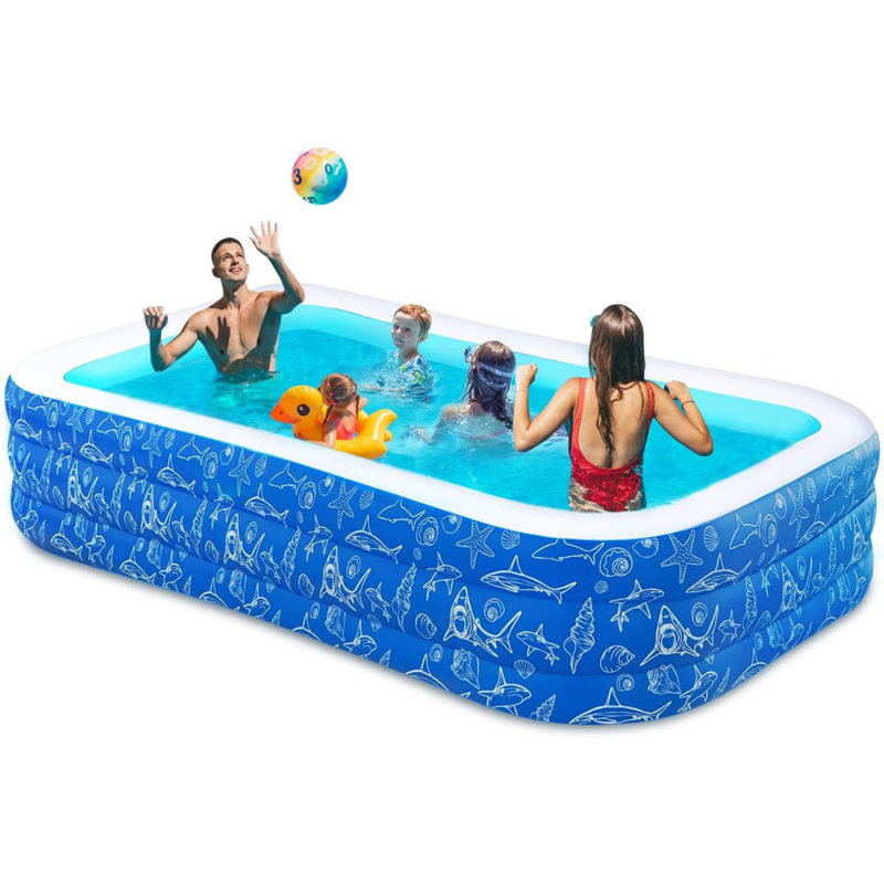 Piscine gonflable en vinyle 1,8 pi x 8,5 pi x 5,3 pi Textiles Hub