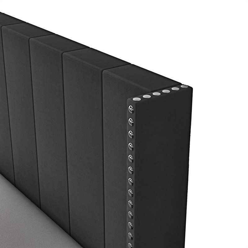 Grand lit plateforme tapissier Richers