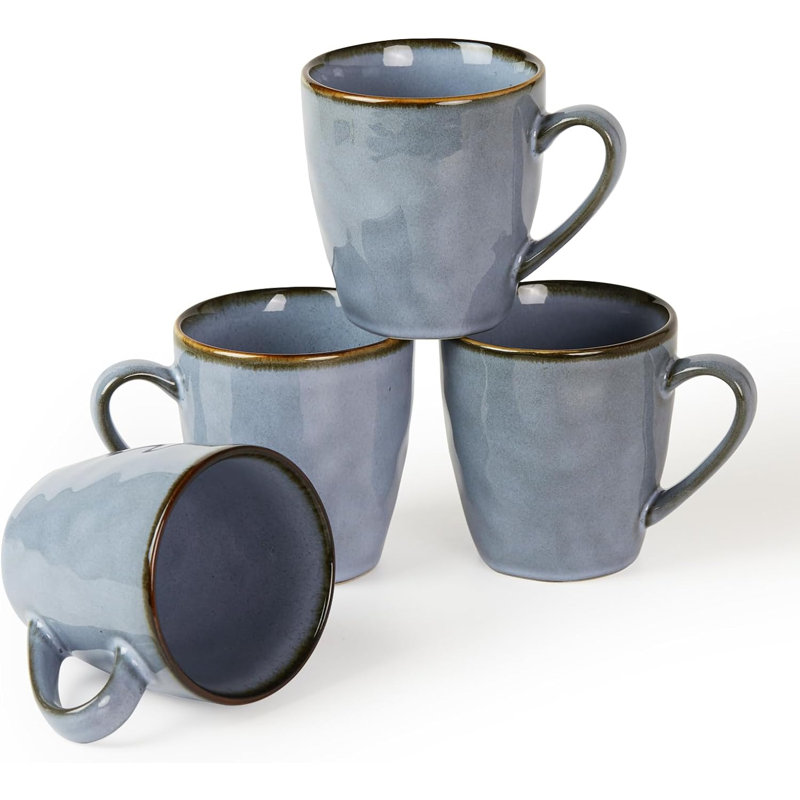 Leny 11.5 oz. Stoneware Coffee Mug, Blue