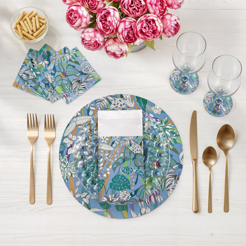 Sabi Jungle Pebble 16" Vinyl Placemat, Savuti