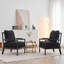 Chaise d'appoint avec cadre en bois tourné et solide-2046583582