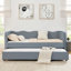 Lit de jour simple, canapé-lit convertible polyvalent 3-en-1 Gingham-380414321