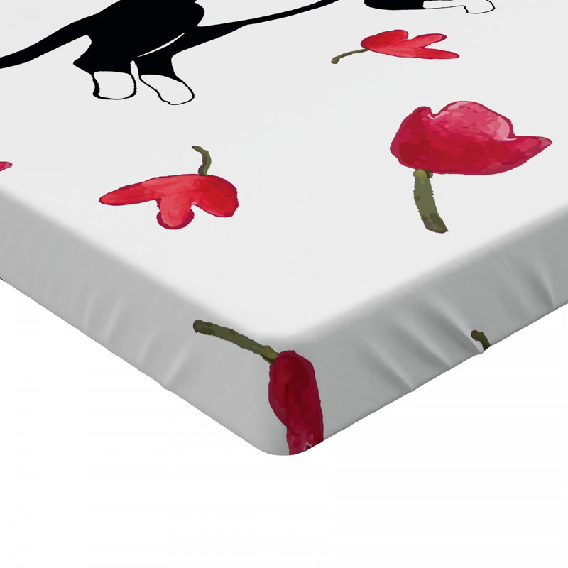 Microfiber Floral Fitted Sheet, Queen Fitted Sheet