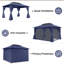 Pavillon de jardin en acier de 10 pi x 13 pi sur laque Isle Isle-103591281