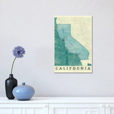 California Map by Hubert Roguski - Wrapped Canvas Print