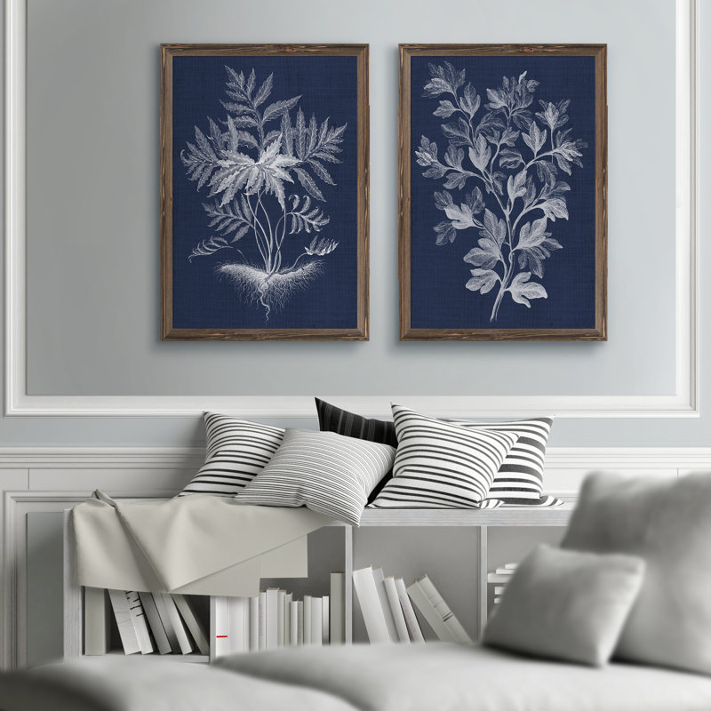 «Lustr Foliage Chintz I» par Vincent Van Gogh - ensemble de 2 reproductions d'art, H 24 po x l 18 po x P 1,25 po, Érable