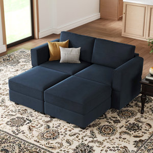 Jersi 63.8'' Sectional Upholstered Sofa with Storage