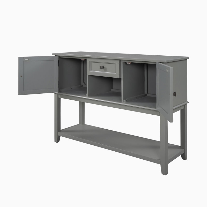Crédence l 14,97 po avec armoire, gris