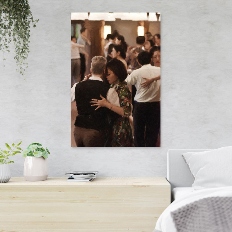 Shallow Focus Photo of Man and Woman Dancing - 1 pièce, reproduction d'art graphique sur toile tendue, H 20 po x l 16 po
