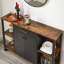 Armoire de rangement, buffet, armoire de cuisine, organisateur de rangement avec tiroir, tablettes, porte, structure en acier