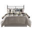 Édredon à chevrons pour très grand lit, 7 pièces, palette neutre, style écossais Buffalo, rembourré, avec édredon, taies décoratives, coussins décoratifs, jupe de lit, lavable à la machine 7 couleurs, design, rembourrage,