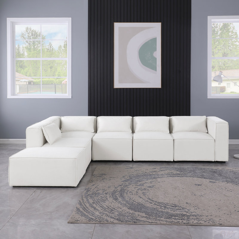 Modular Sofa Chenille Fabric,  Simple And Grand, The Seat And Back Is Very Soft. This Is Also A KNOCK DOWN Sofa