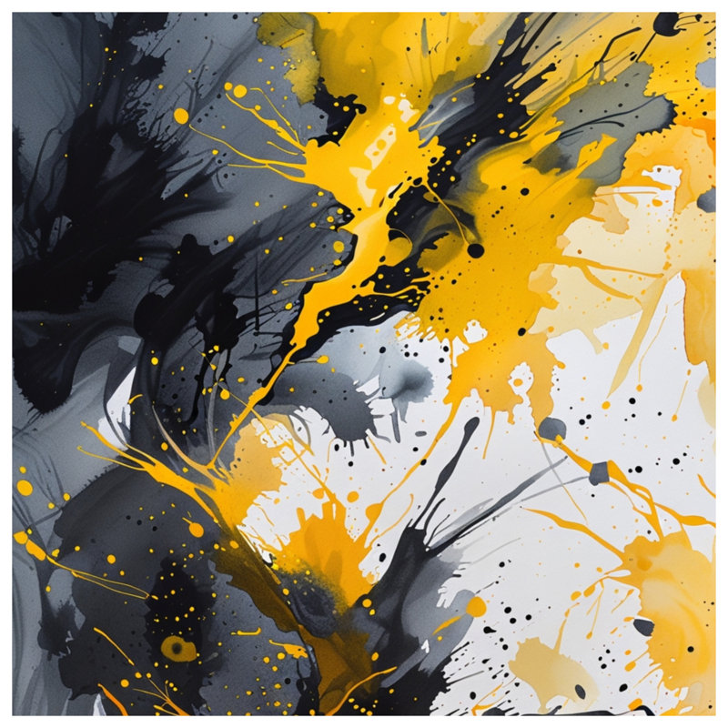 Jeté en molleton Abstract Splatter - Jets abstraits pour canapés ou lits, L 50 po x H 60 po