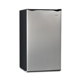 Jeremy Cass 3.5-cu ft Counter-depth Freestanding Mini Fridge Freezer  Compartment (Silver) ENERGY STAR in the Mini Fridges department at