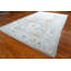 Tapis en laine noué à la main 3 x 5, tapis décoratif botanique, décoration intérieure neutre