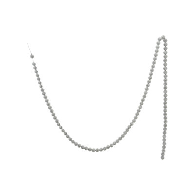Silver Beaded Ball Garland in Gleaming ABS