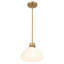 Luminaire suspendu 1 lumière blanc et or Delano