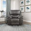 Chaise berçante inclinable moderne et contemporaine en microfibre polie 44,5 po Lineham-296024525-296024524-306192969