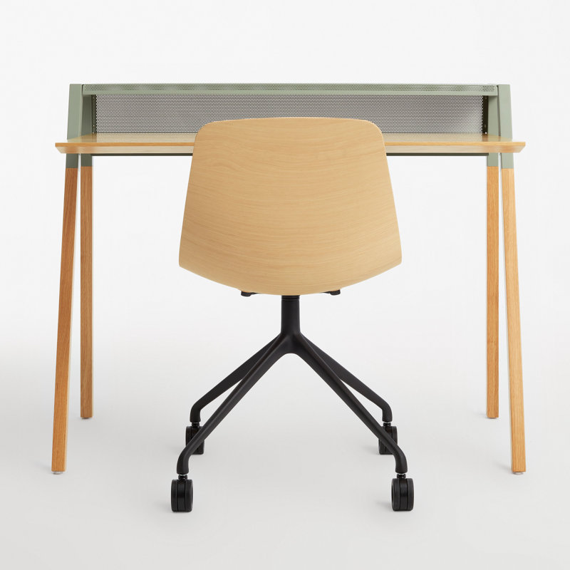 Clean Cut Task Chair, White Oak/Black