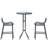 3 Piece Bar Height Outdoor Bistro Set For 2, Round Patio Pub Table 2 Bar Chairs With Comfortable Design & Strong Build-719888605