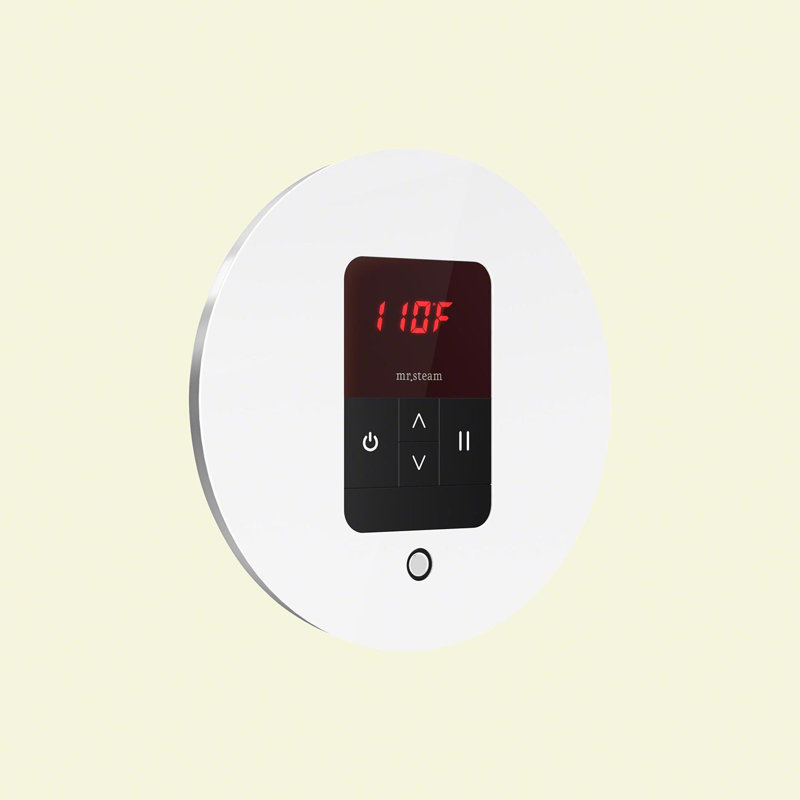 Thermostat rond itempo, Blanc