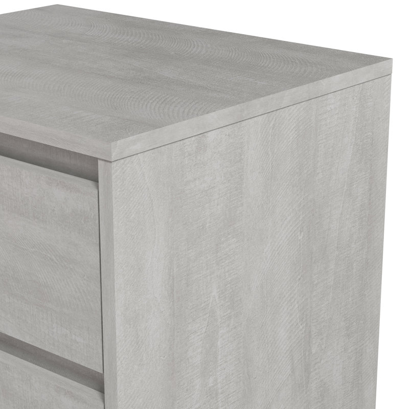 Table de chevet 2 tiroirs 20 po Norcross, Chêne gris cendré