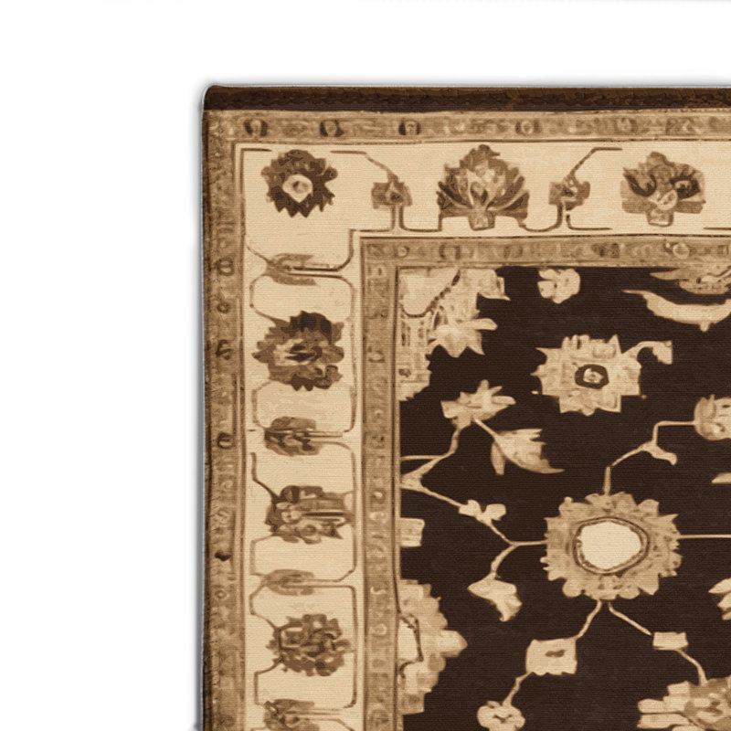 Overdyed Black Indoor and Outdoor Area Rug, Rectangle 2' x 3'