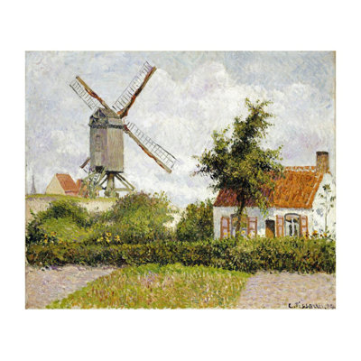 «Windmill at Knock Belgium» par Camille Pissarro - Estampe numérique