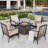 4-person Outdoor Conversation Set With Fire Pit Table-110826150
