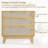 Rattan Drawer Dresser, 3 Wood Drawers-1503313195