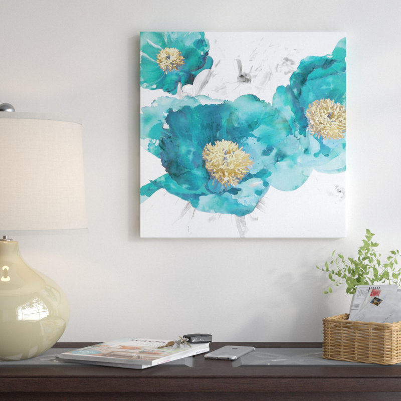 « trio i », reproduction d’art sur toile, H 18 po x l 18 po x P 1,5 po, Toile avec cadre noir, Pas de tapis