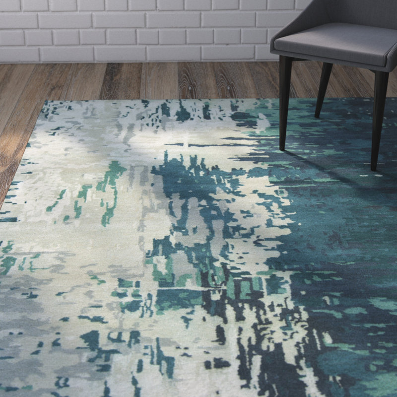 Ratcliff Hand Tufted Abstract Indoor Rug, Rectangle 8' x 11'