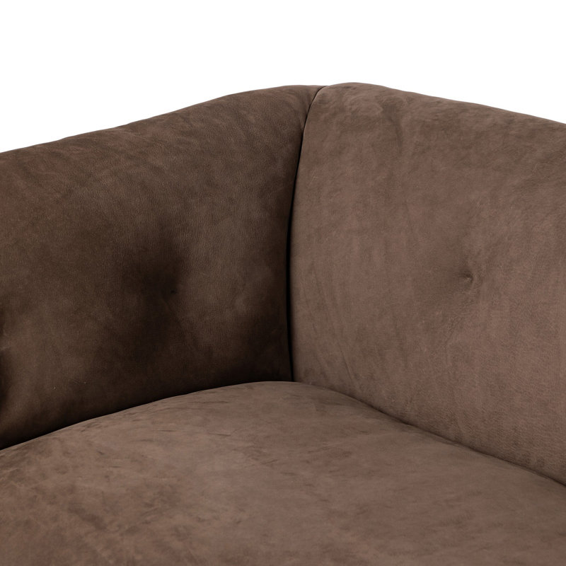 Santino Sofa-86", Nubuck Cigar