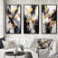 «Black And Gold Profondeur Corner», 3 pièces sur toile-1968159628-1968159631