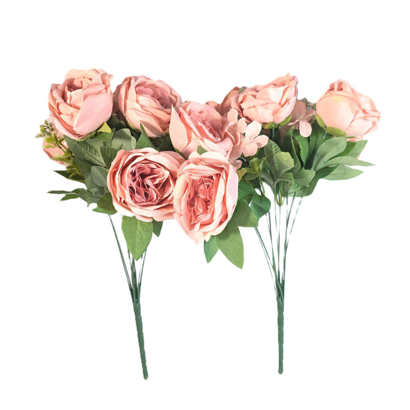Fleurs de pivoines en soie, Rose
