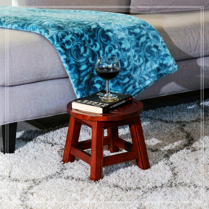 Fenham Upholstered Ottoman, Cherry