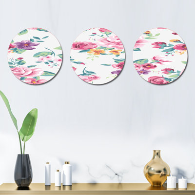 3 Piece Flowers Wall Décor Set