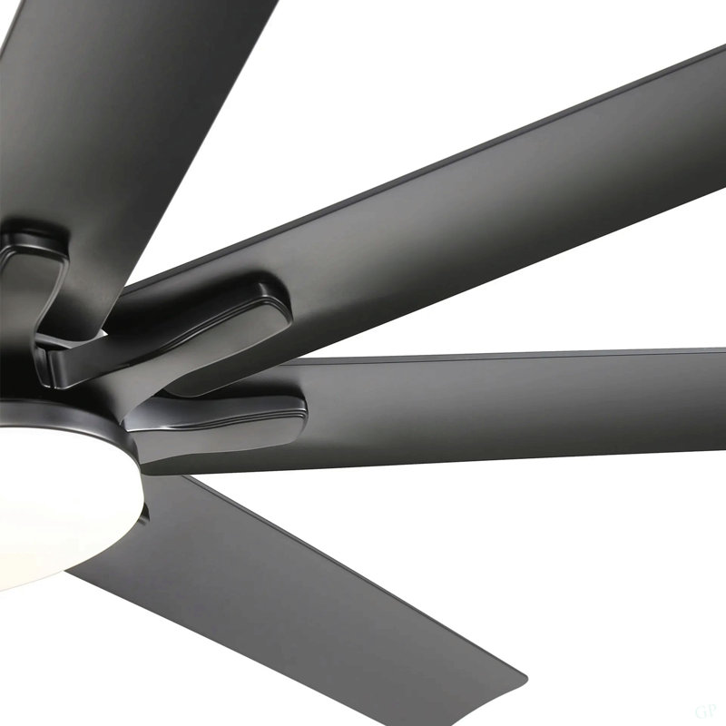 Ventilateur de plafond moderne de 66 pouces avec lumières et moteur à courant continu réversible silencieux à 6 vitesses pour l'intérieur