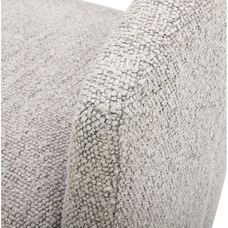 Camino Performance Fabric Rolling Arm Chair, Gray Performance Boucle