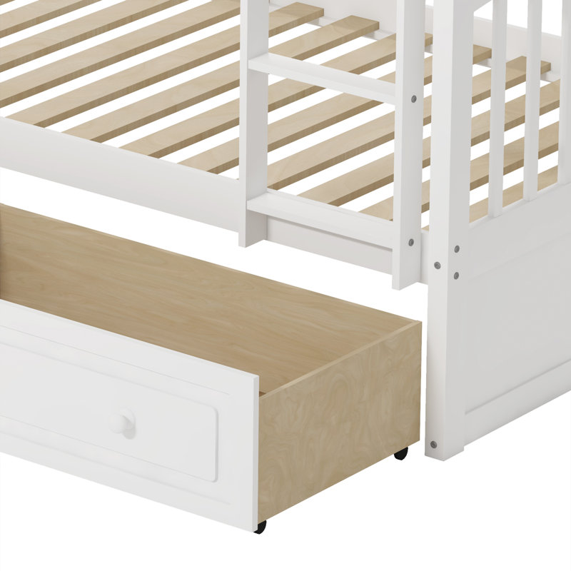 Gerolama  Wood Standard Bunk Bed , White, Twin
